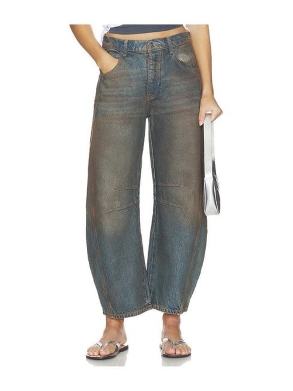 Free People We The Free Good Luck Mid Rise Barrel Size 25
